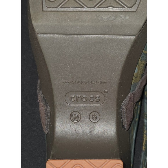 Crocs Clog Sarah Heel Women's Size 6M Floral‎ Print Braided Accent Comfort Shoes - Picture 9 of 9